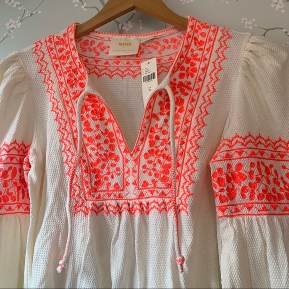ANTHROPOLOGIE Maeve Louisa Textured Peasant Top XS - Picture 6 of 8